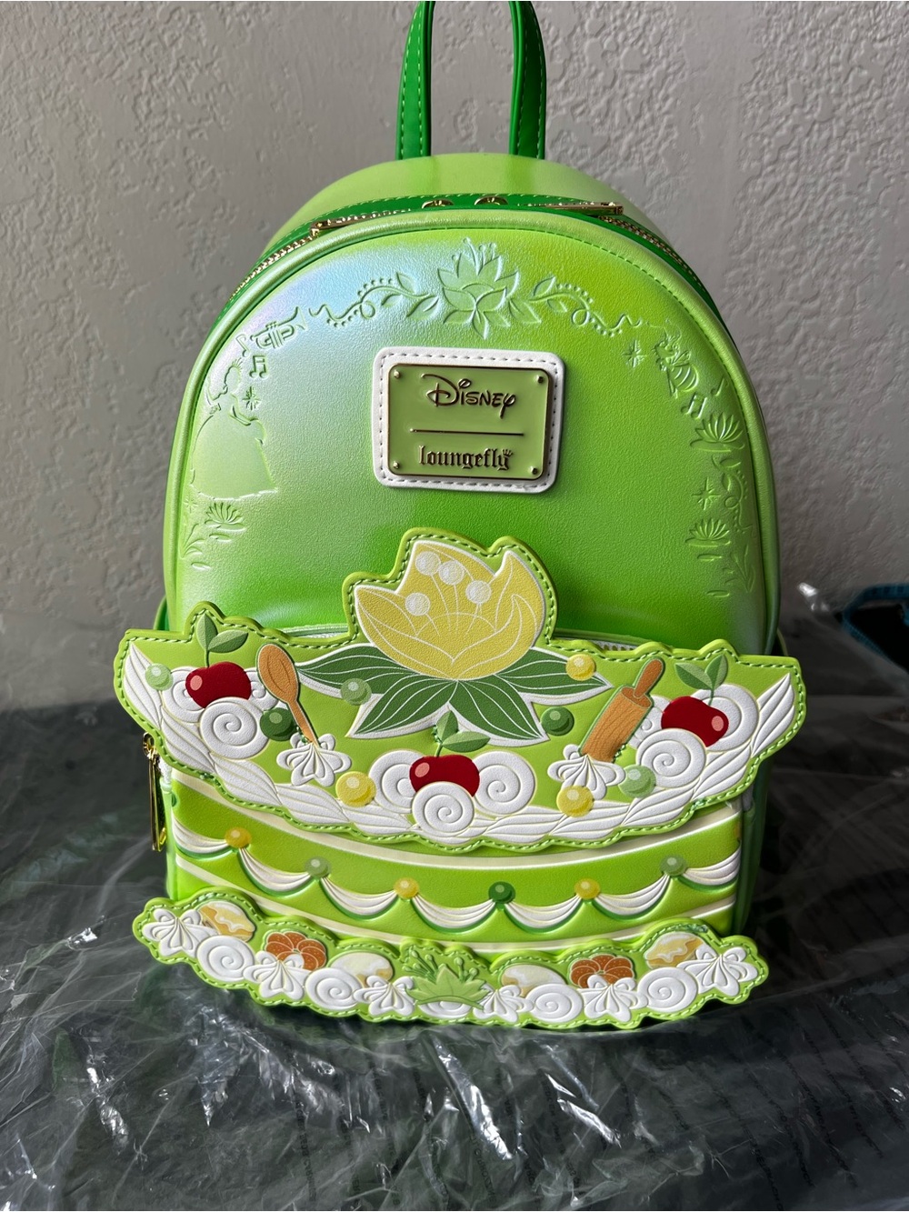 Loungefly Disney The Princess and The Frog Green Tiana Cake Mini Backpack - NWT